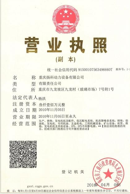 Chongqing Yangke Power Equipment Co., Ltd.